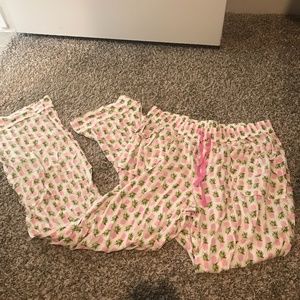 Victoria’s Secret Pink Pineapple Pajama Linen Pants